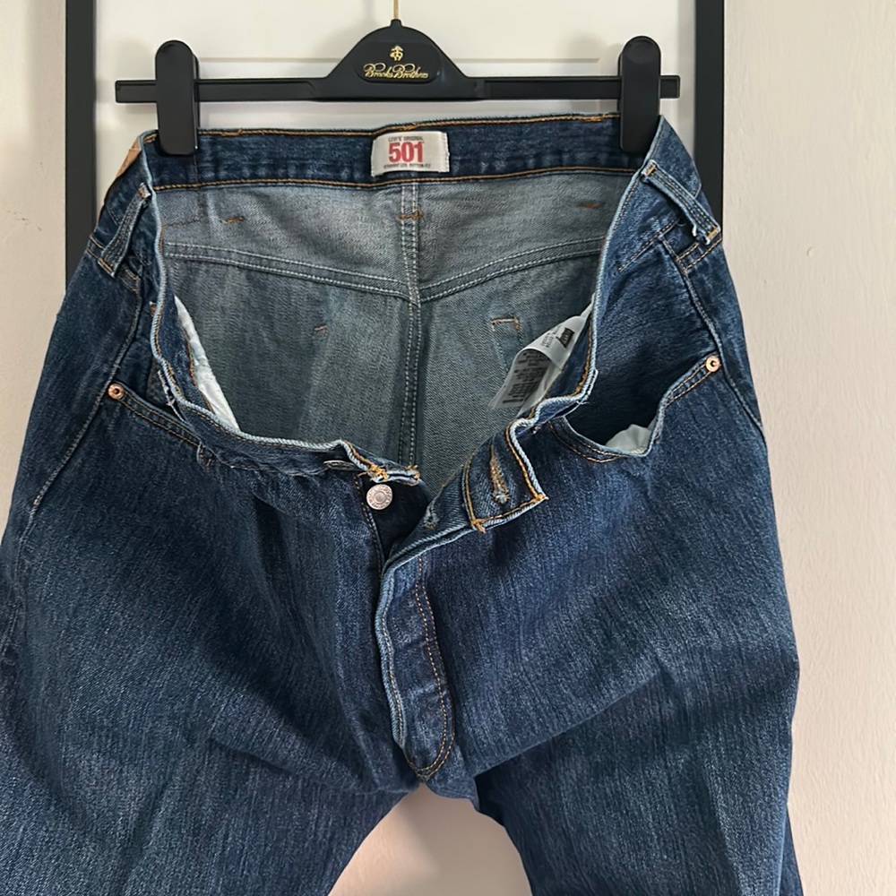 Levi 501 button fly jeans 40 waist 29 length